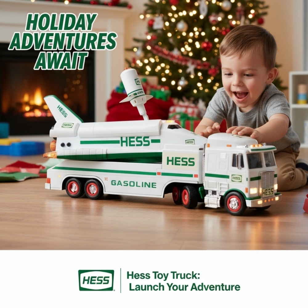 1999 Hess Truck and Space Shuttle with Satellite